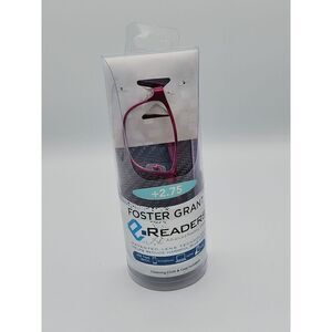 NEW + 2.75 Foster Grant E-Readers Reading Glasses Blue Light Hot Pink